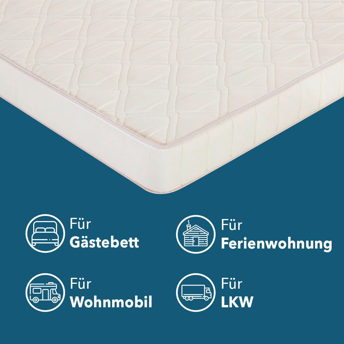 Kaltschaummatratze Basci Plus 100x200 Cm H2/h3 H: 13 Cm - Weiß, Basics, Textil (100/200cm) - P & B