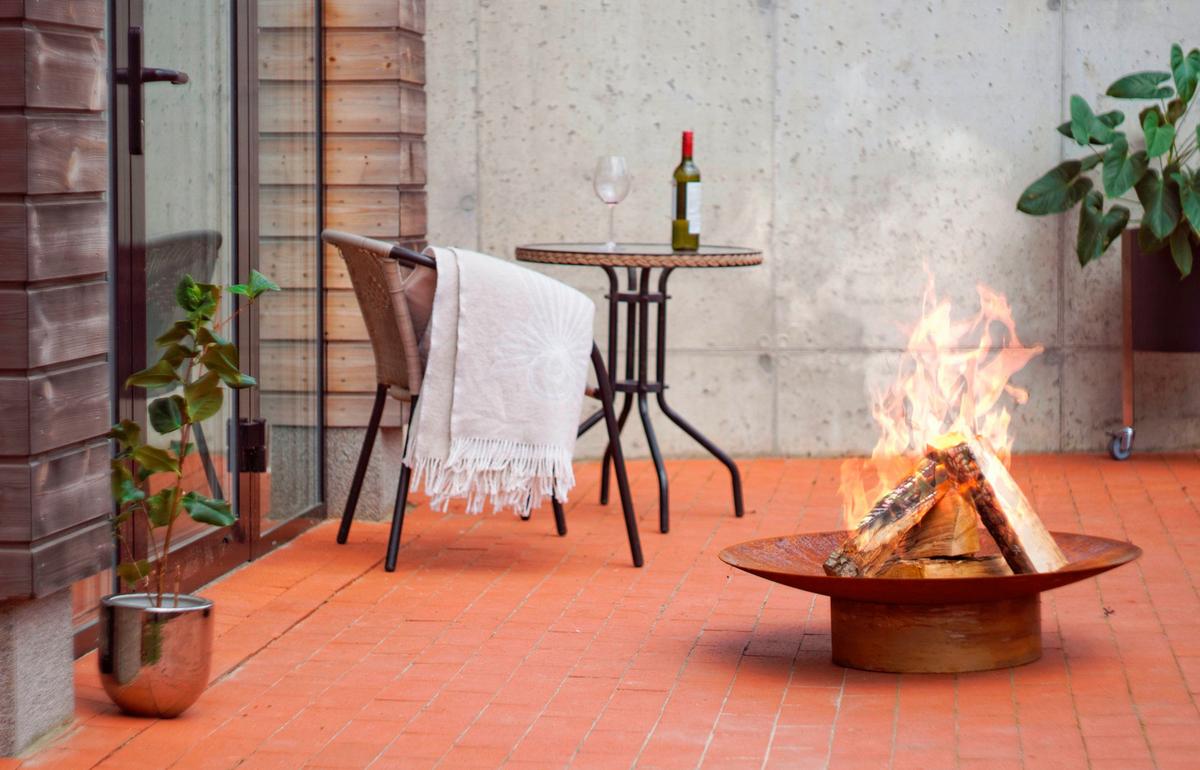 Feuerschale Grace M Rohstahl - Rostfarben, Basics, Metall (58/58/13,6cm)