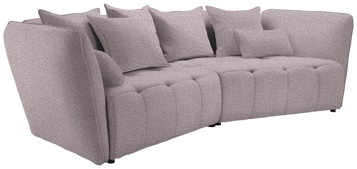 Boxspringová pohovka SOFI, orgovánová - orgovánová/čierna, Modern, textil (294/93/152cm) - Premium Living