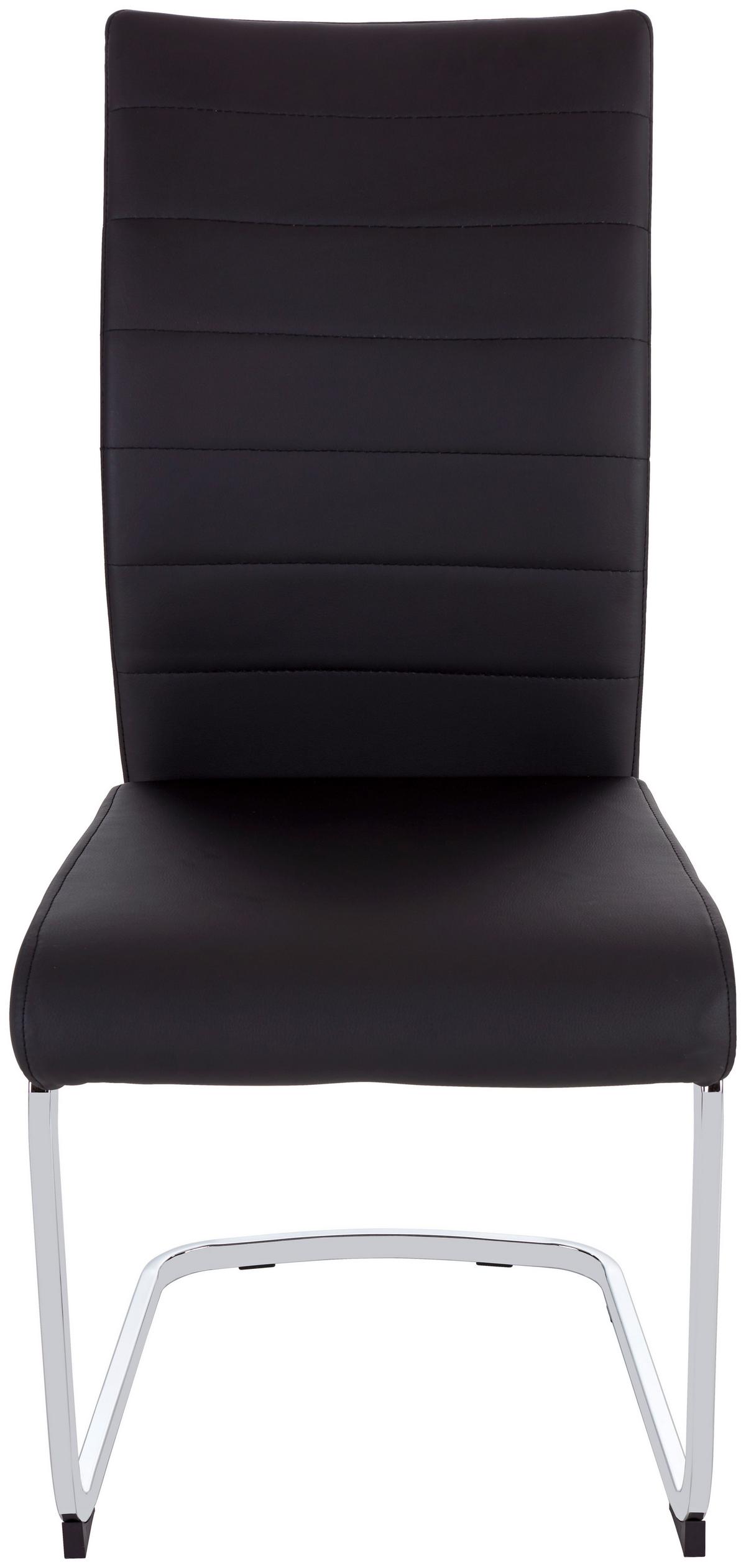 Szánkótalpas Szék "dalia S" Dalia 8683 - króm/fekete, Konventionell, textil/fém (43/98/60cm)
