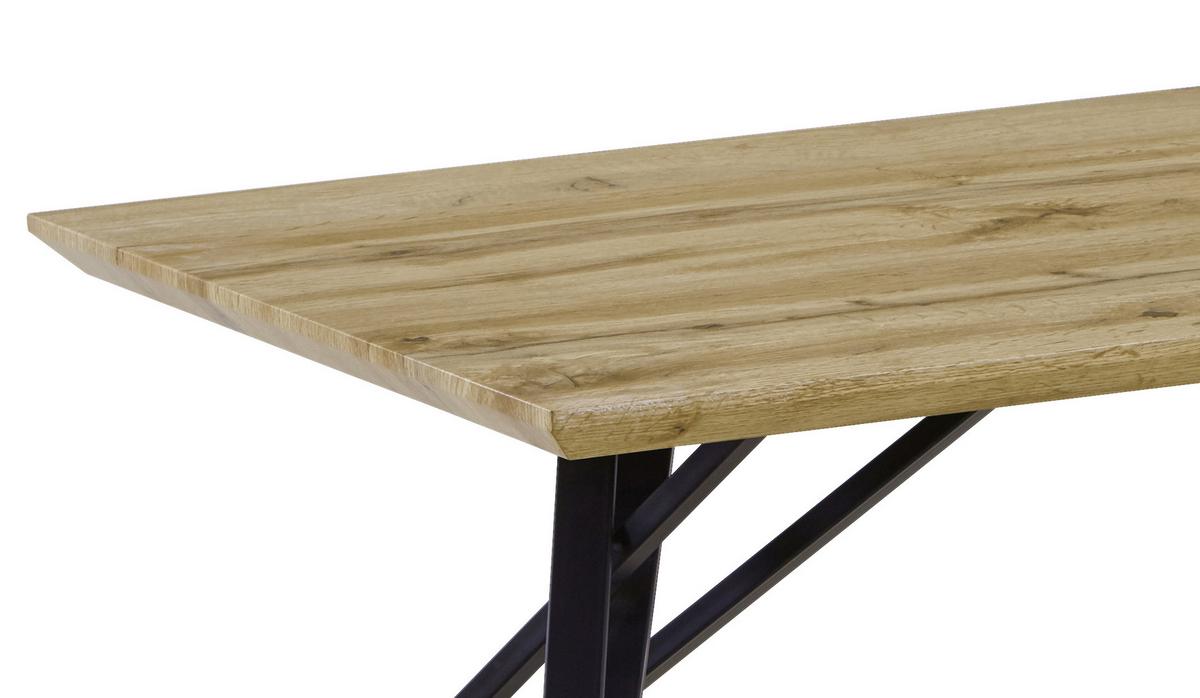 Dohányzóasztal Turin - fekete/tölgyfa, Modern, faalapú anyag/fém (110cm) - Mömax