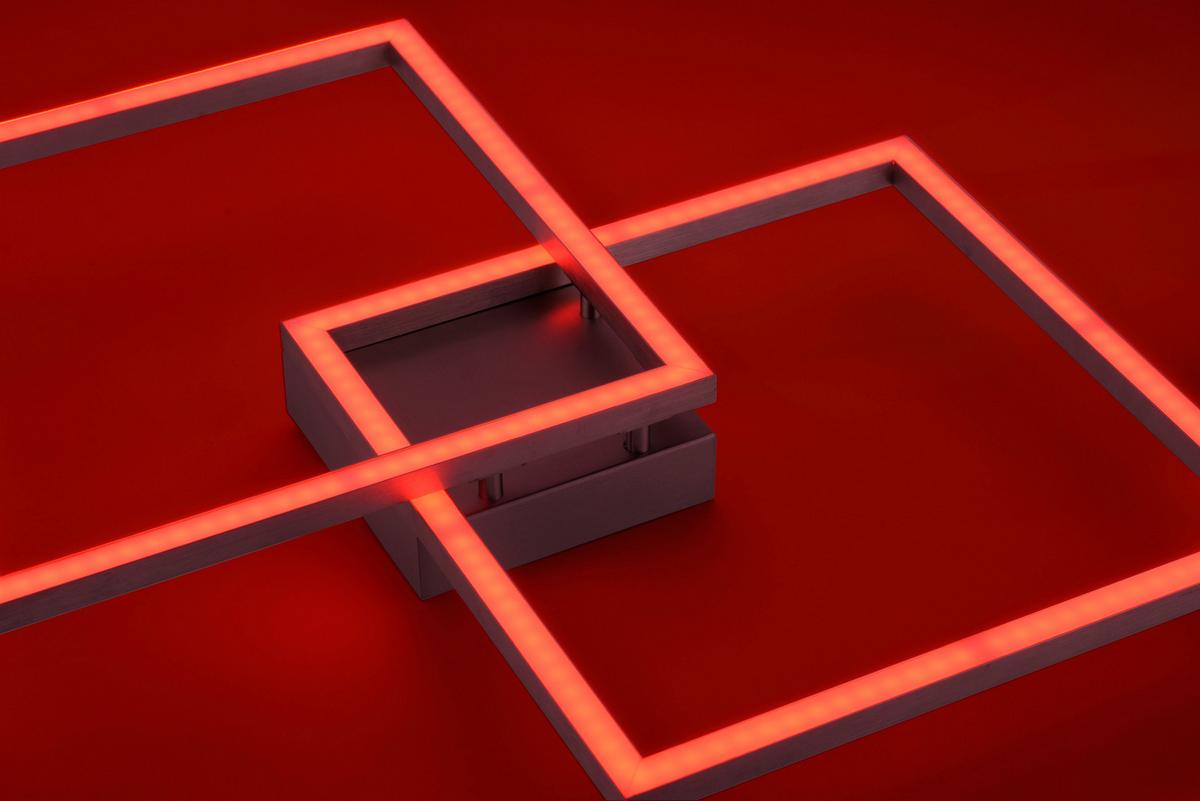 Led-deckenleuchte 16429-55 Lolasmart-Maxi - Silberfarben, Design, Kunststoff/Metall (63/63/8,5cm)