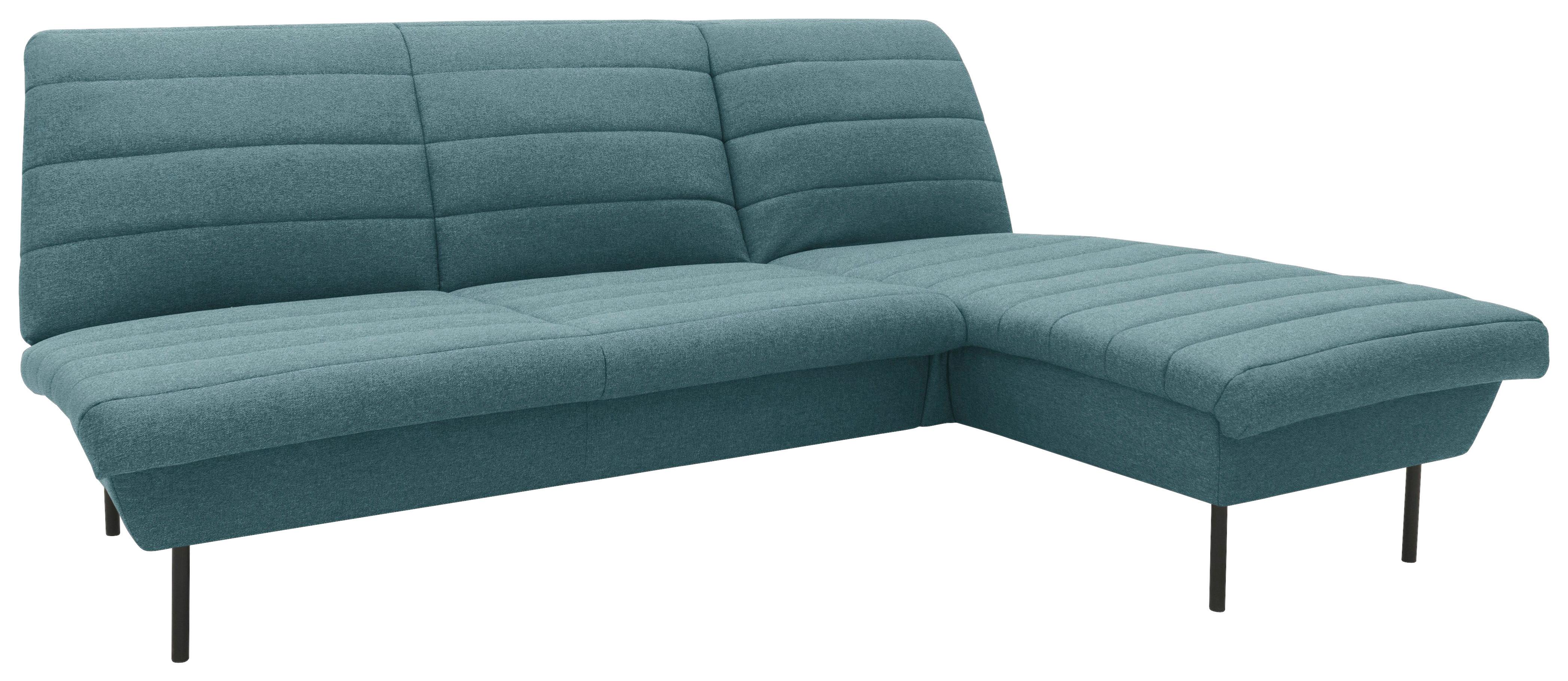 Ecksofa Looks Ix Petrolfarben - Petrol/Schwarz, Design, Textil (214/168cm) - LOOKS by W.Joop