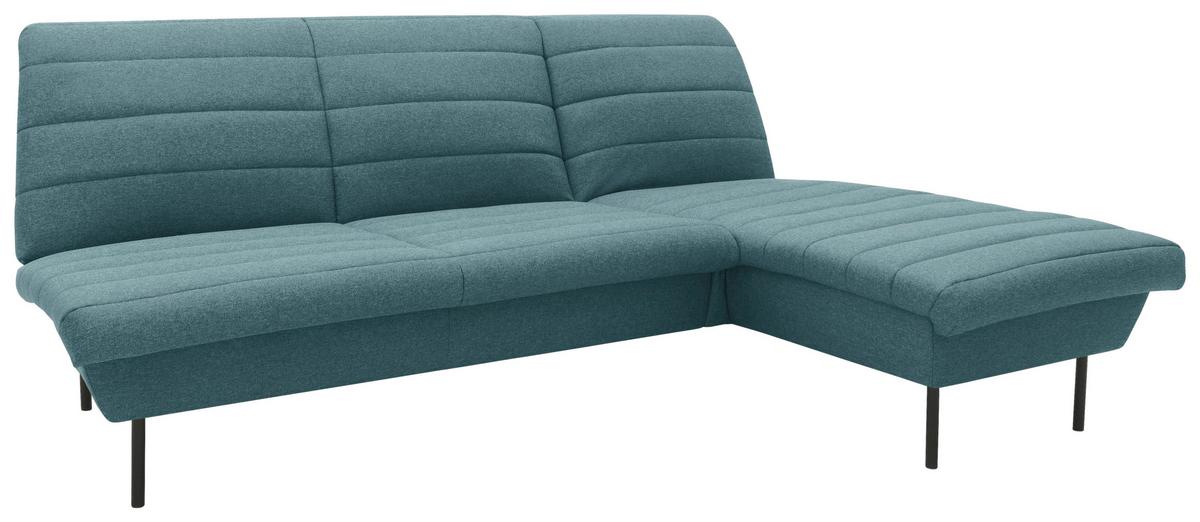 Ecksofa Looks Ix Petrolfarben - Petrol/Schwarz, Design, Textil (214/168cm) - LOOKS by W.Joop