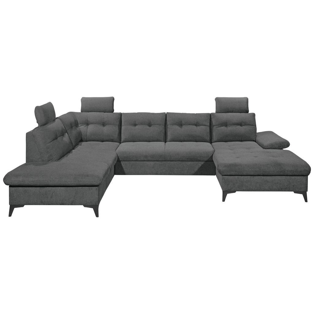 Wohnlandschaft Durban U Mit Bettkasten Dunkelgrau