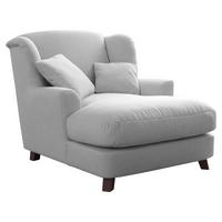 XXXL-Sessel Asado silberfarben inkl. Zierkissen, B: 109 cm - Dunkelbraun/Beige, MODERN, Holzwerkstoff/Textil (109/104/145cm) - Sit & More