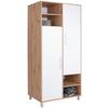 Kleiderschrank Mit Fächern 98cm Box, Weiß/eiche Dekor - Weiß/Eiche Artisan, MODERN, Holzwerkstoff (98/205/55cm) - Ondega