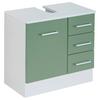 Waschbeckenunterschrank Riga Grün/Weiß B: 60 cm - Weiß/Grün, MODERN, Holzwerkstoff (60/56/35cm) - Held