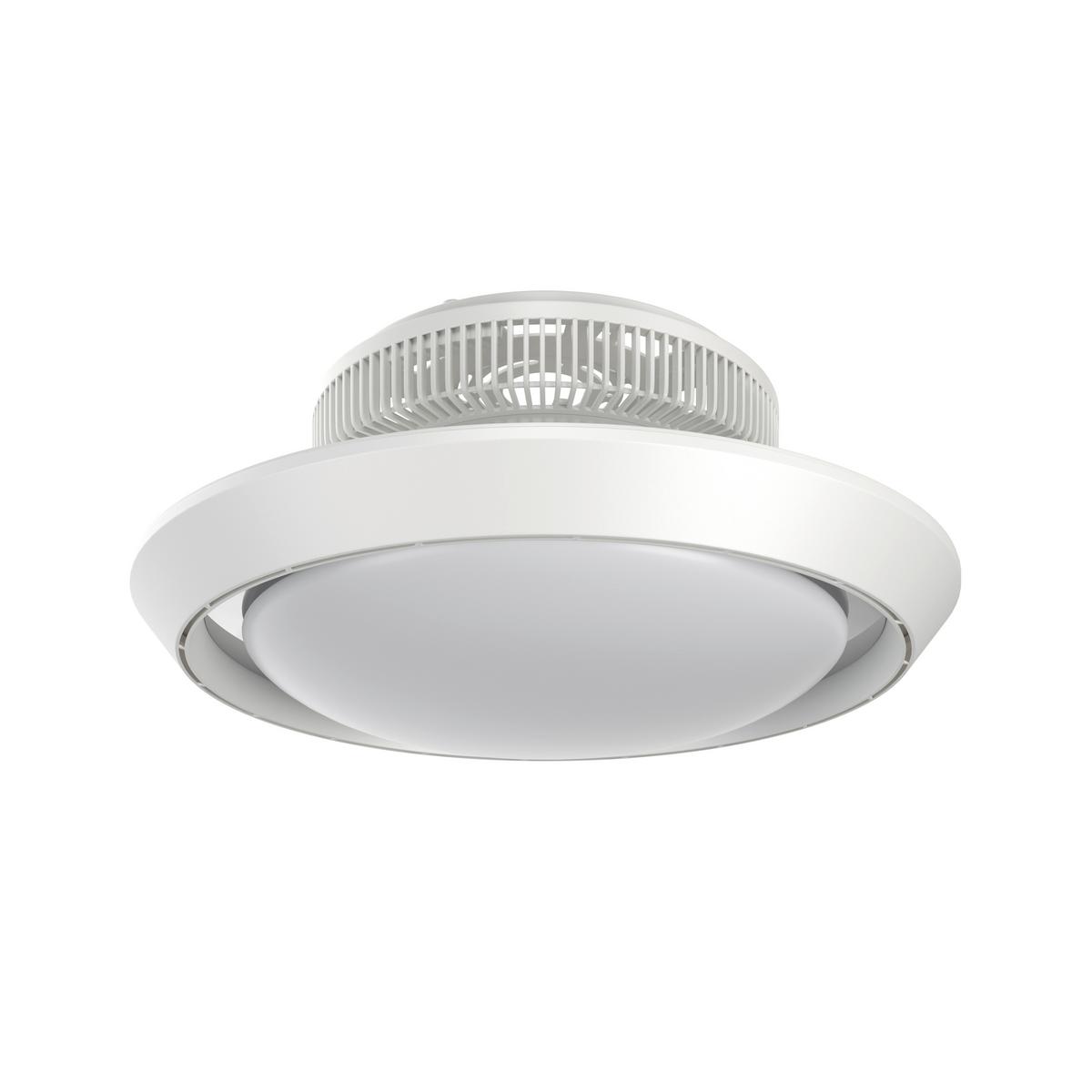 DECKENVENTILATOR CAROLIN - Chromfarben/Weiß, Basics, Kunststoff (42/18cm) - Luca Bessoni