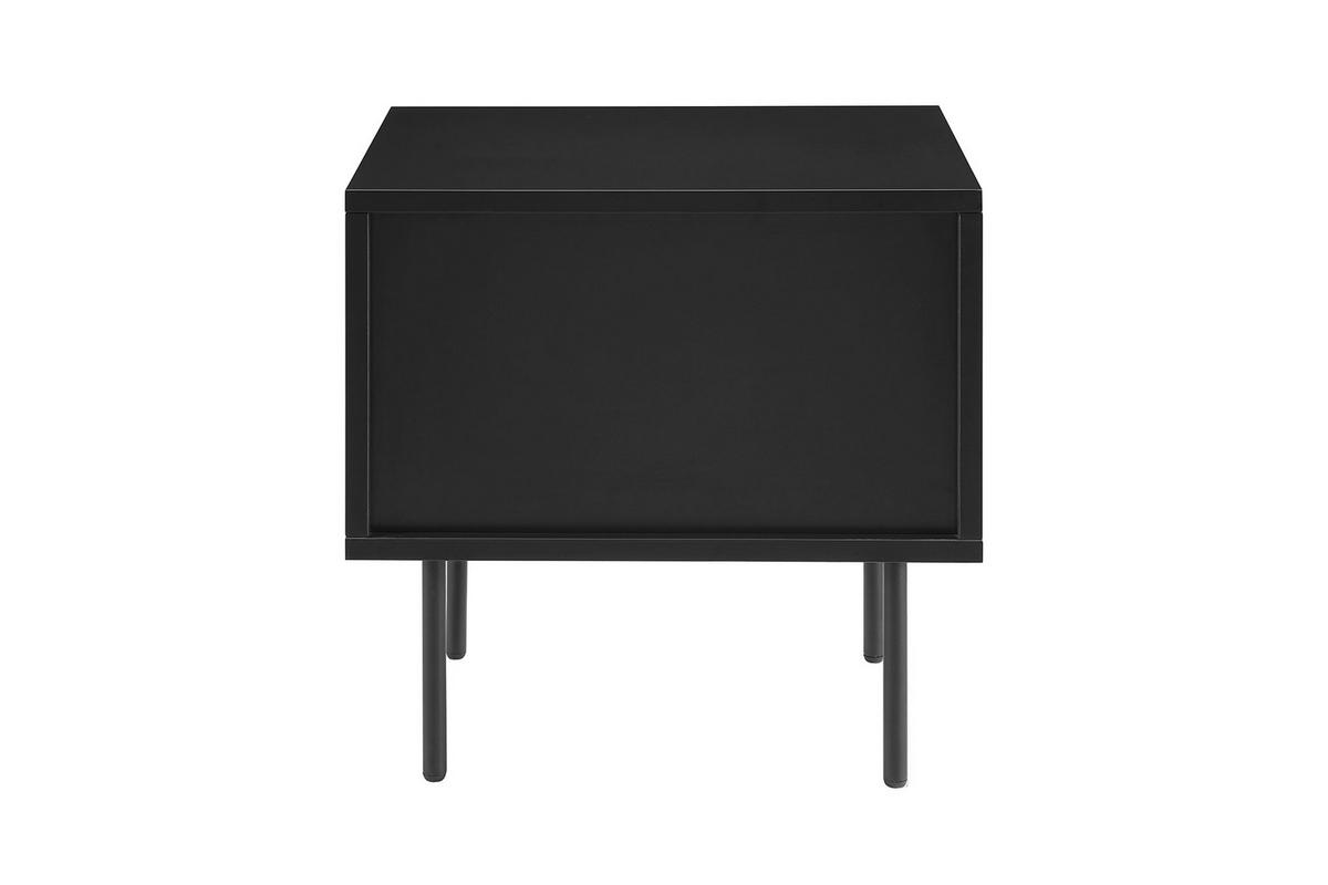 Nachttisch Schwarz/Eichefarben B: 50 cm - Eichefarben/Schwarz, Design, Holz/Holzwerkstoff (50/50/40cm) - Livetastic