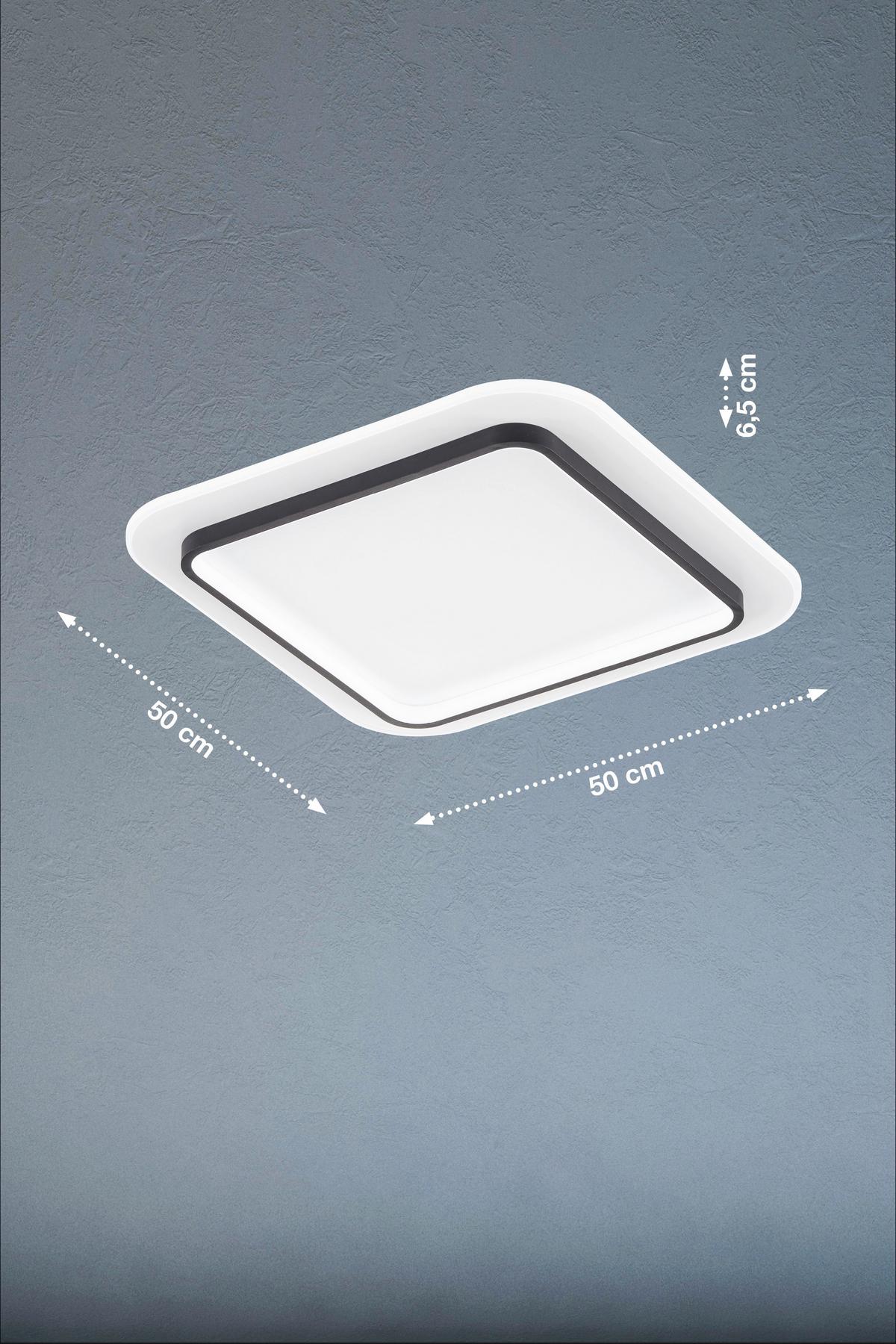 Led-deckenleuchte 21309 Blithe - Sandfarben/Schwarz, Basics, Metall (50/50/5cm) - Fischer & Honsel