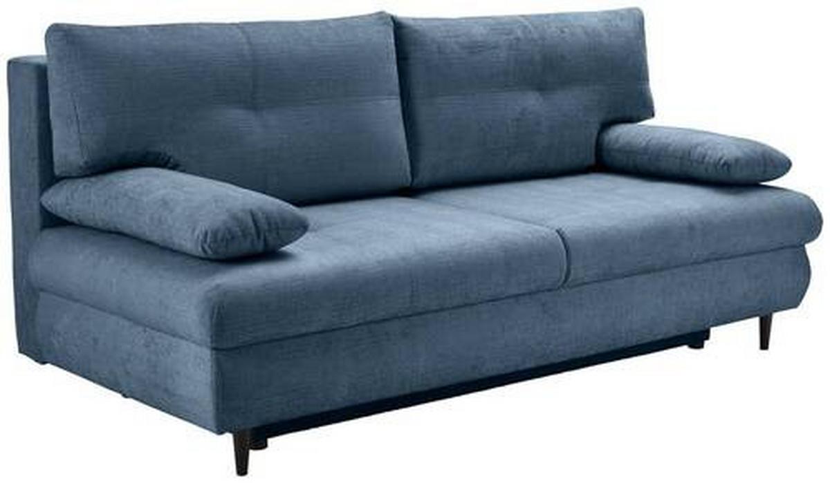 Schlafsofa Virgo - Blau/Schwarz, KONVENTIONELL, Textil (212/97/105cm) - MID.YOU