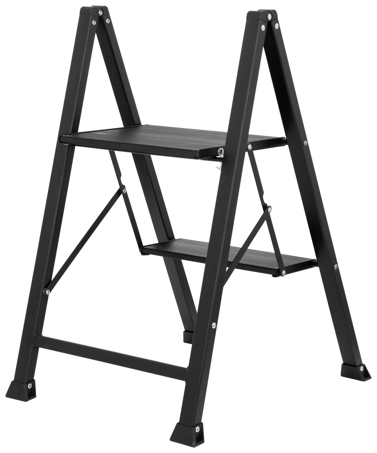Leiter Solid W5 - Schwarz, Basics, Metall (42/72/5cm) - MID.YOU