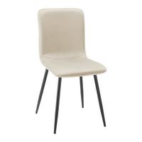 Moderní jídelní židle ELIF béžová - černá/béžová, Moderní, kov/dřevo (43/86/55cm) - P & B