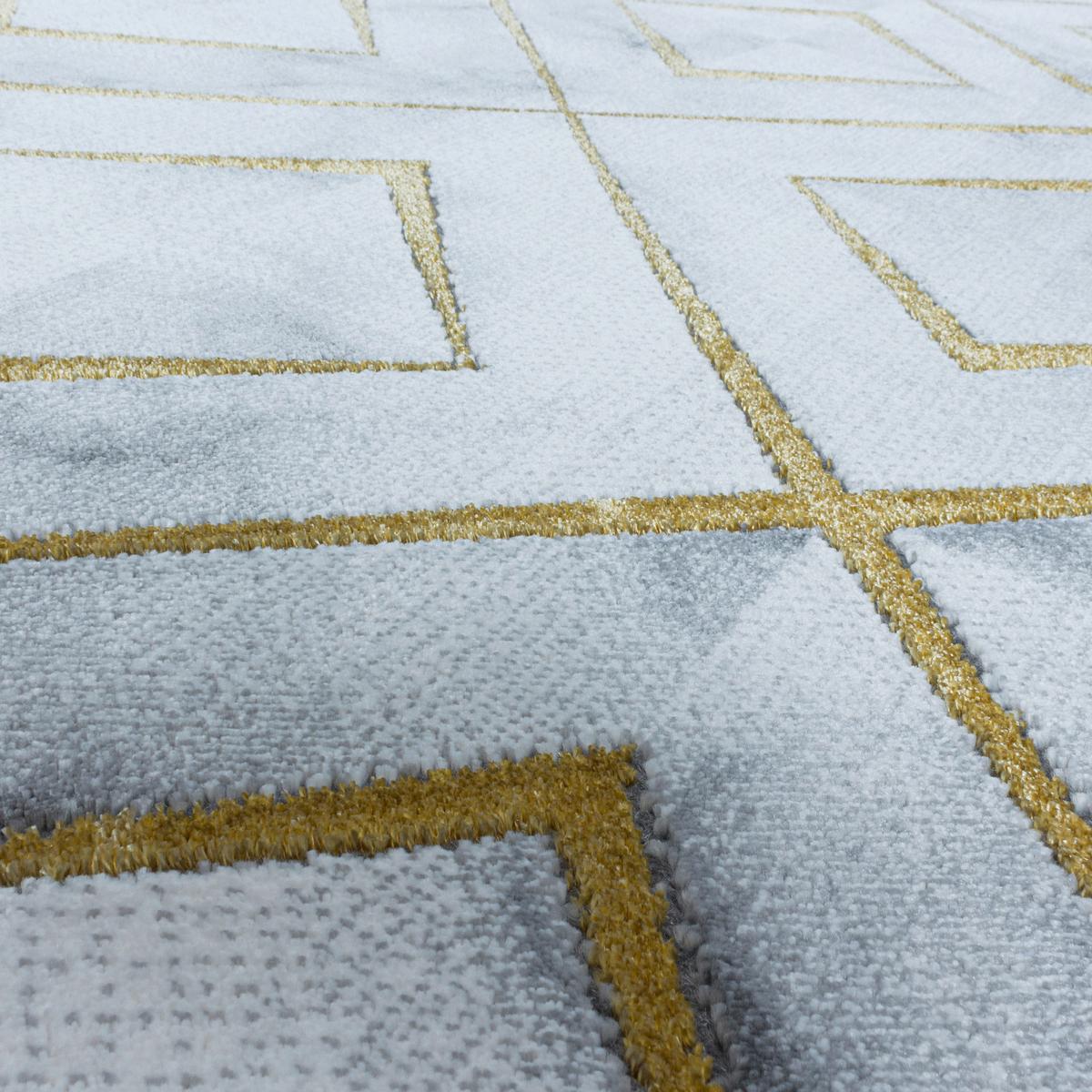 Webteppich Gold Naturfaser Naxos 140x200 Cm - Goldfarben, Design, Textil (140/200cm)