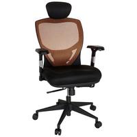 Bürostuhl Venus Base Orange/schwarz Bis 120 Kg - Schwarz/Orange, Basics, Kunststoff/Textil (66/117/65cm) - MID.YOU