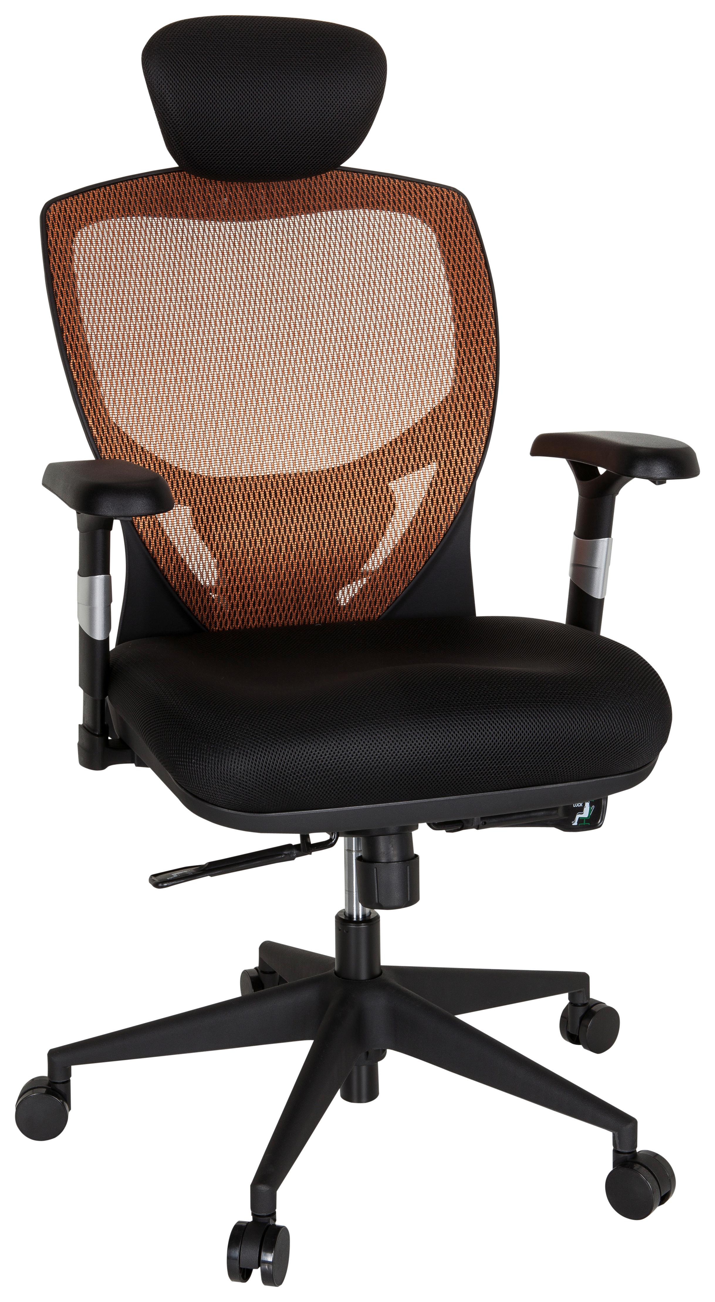 Bürostuhl Venus Base Orange/schwarz Bis 120 Kg