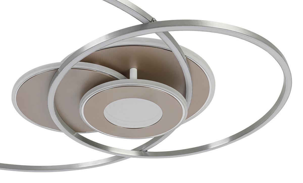 LED-Deckenleuchte Celine - Chromfarben/Champagner, Basics, Kunststoff/Metall (65/83/7cm) - Luca Bessoni