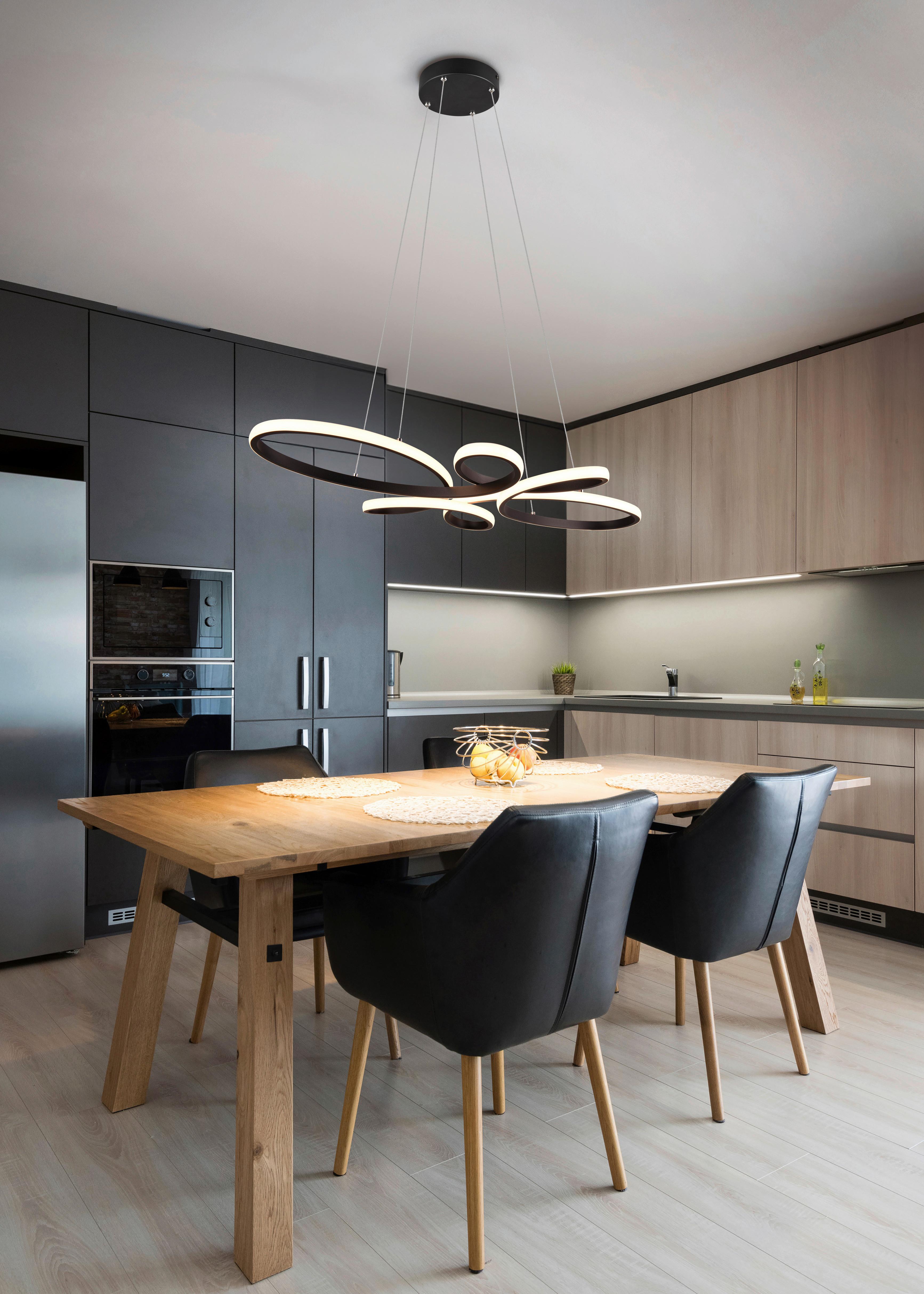 LED-Deckenleuchte 645619132 Fly - Schwarz/Weiß, Design, Kunststoff/Metall (83/45,5/7,5cm) - Trio Leuchten