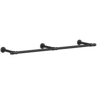 Wandgarderobe Schwarz B: 31 Cm - Schwarz, Basics, Metall (31/170cm)