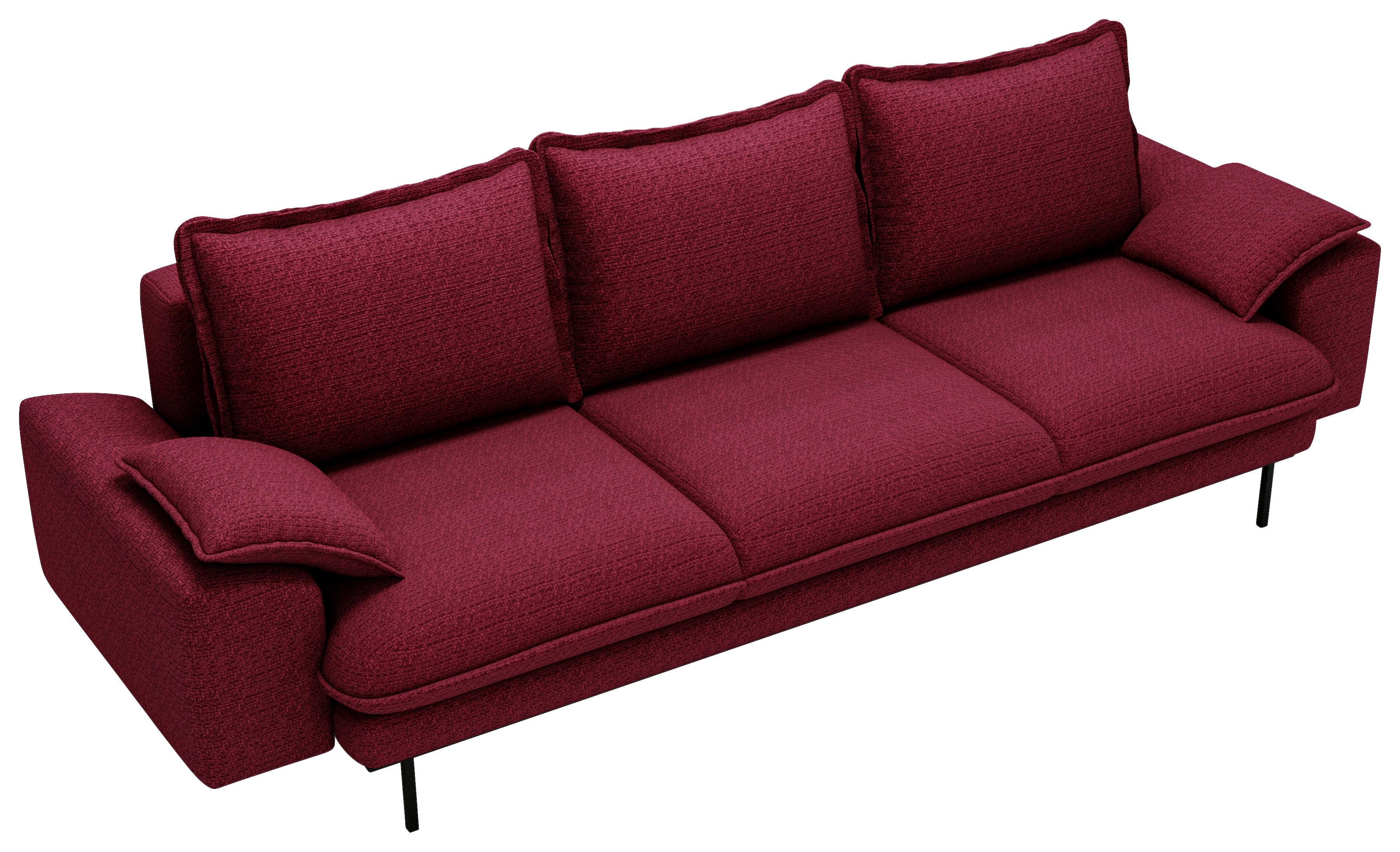 Sierra 3 Bordeaux B: 267 Cm - Bordeaux/Schwarz, Design, Textil (267/92/97cm) - Livetastic