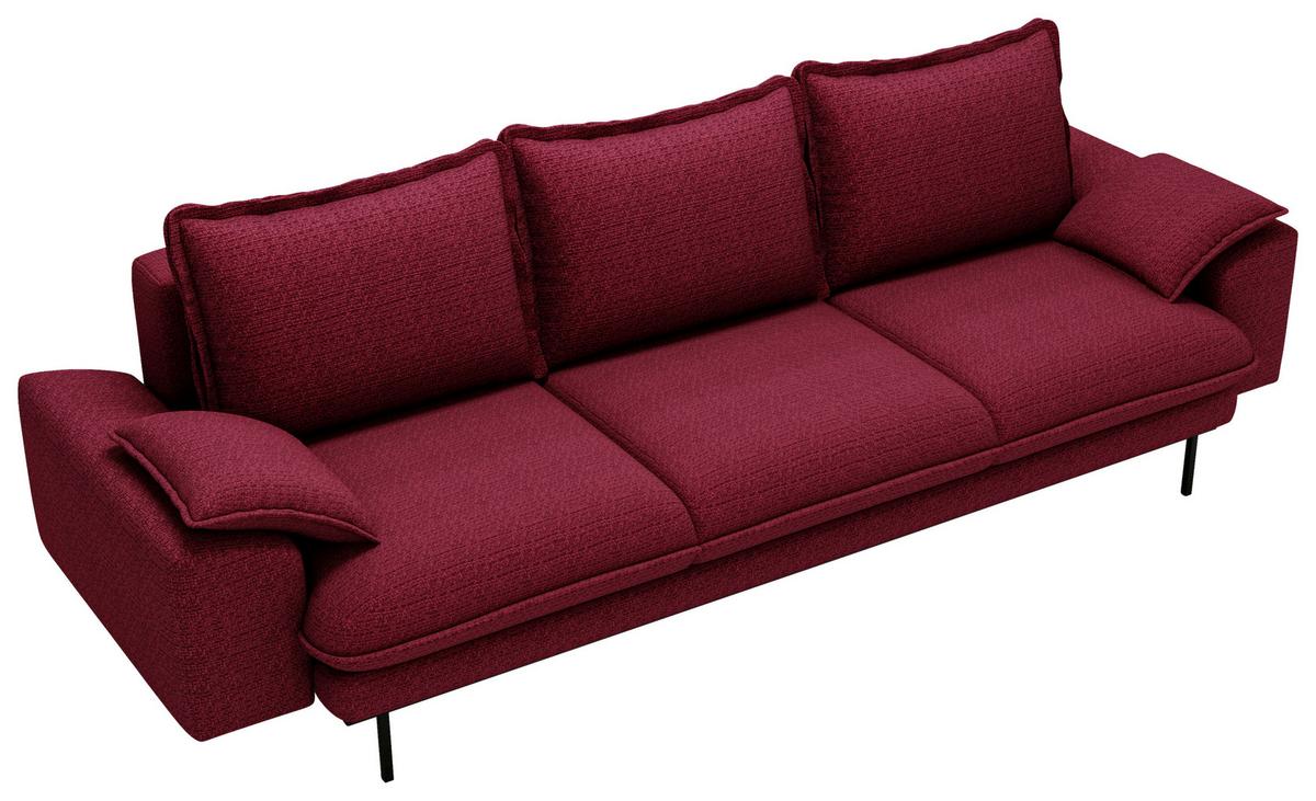 Sierra 3 Bordeaux B: 267 Cm - Bordeaux/Schwarz, Design, Textil (267/92/97cm) - Livetastic