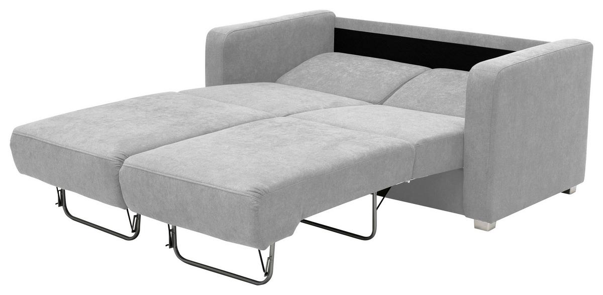 SCHLAFSOFA Mia Silberfarben B:159 cm - Chromfarben/Silberfarben, Design, Textil (159/88/87cm) - Livetastic