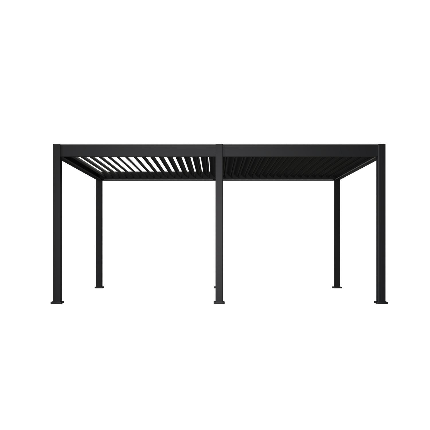 Pergola Deluxe 530x255x360cm Wetterfest, Elektrisch - Anthrazit, Basics, Metall (530/255/360cm) - Gardenson