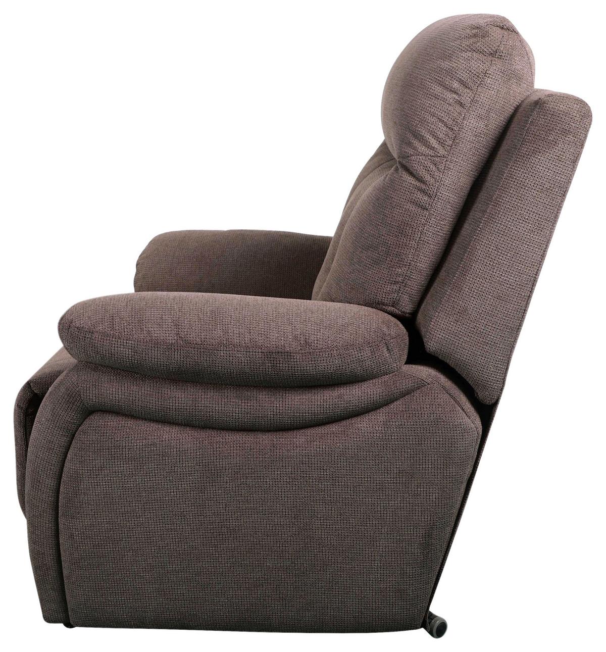 Relaxsessel Mario Webstoff Braun, B: 89 Cm - Schwarz/Braun, MODERN, Textil/Metall (89/107/94cm) - James Wood