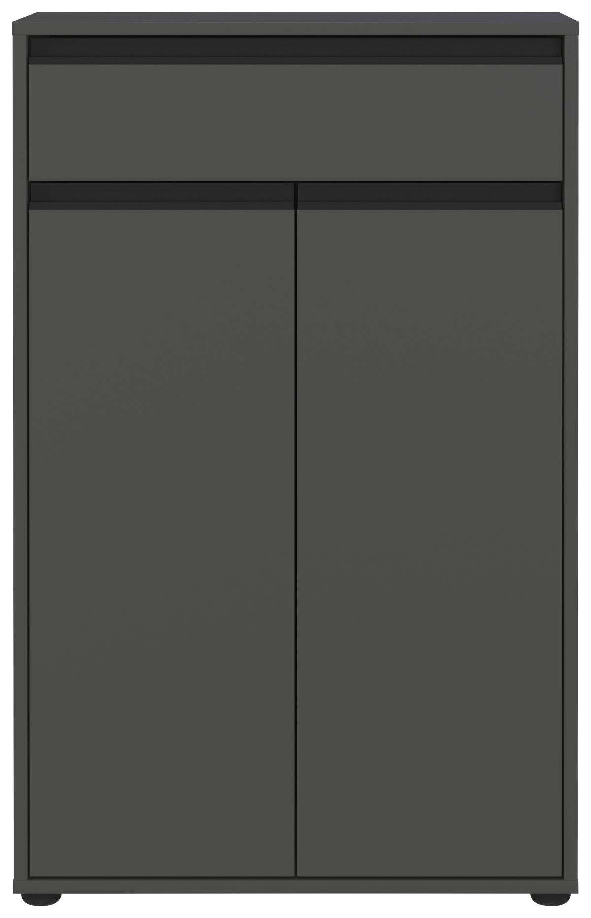 Badezimmer Unterschrank Gw- Lemont BxH 63x98 cm - Schwarz/Graphitfarben, MODERN, Holzwerkstoff (63/98/34cm) - Germania
