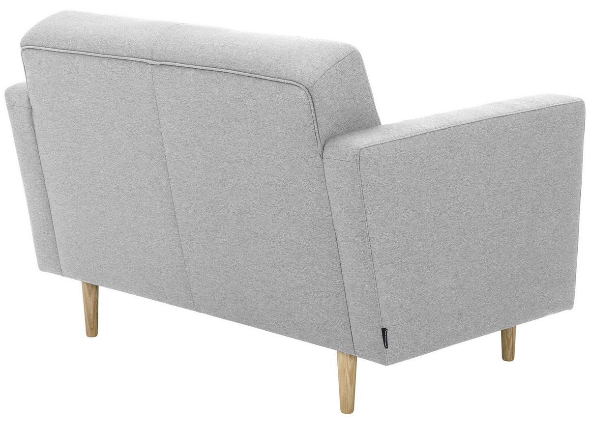 2-Sitzer-Sofa + Schlaffunktion Jasmin mit Armlehnen Hellgrau - Eschefarben/Hellgrau, MODERN, Textil (128/81/83cm) - Max Winzer