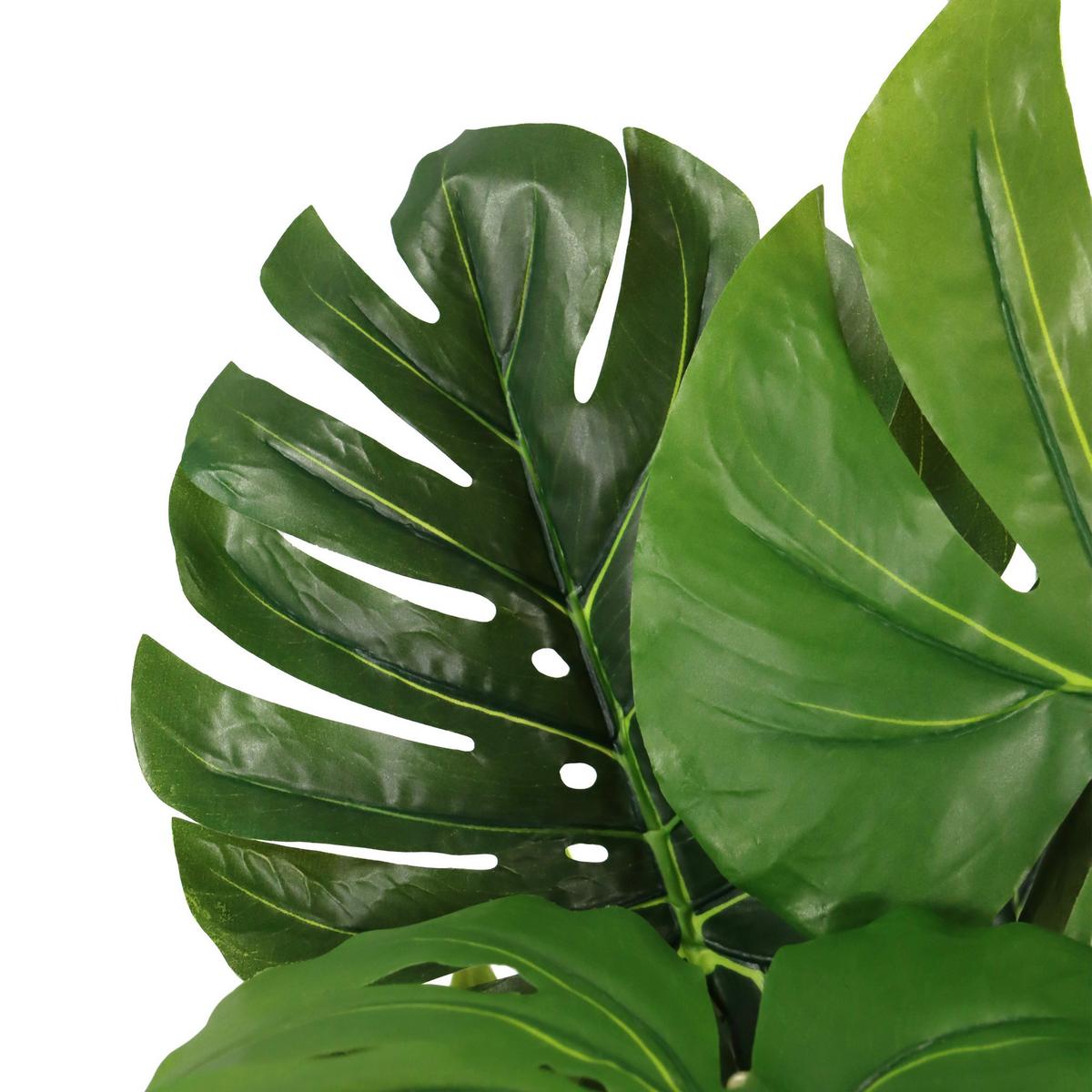 Kunstpflanze Grün/weiß B: 33 Cm - Weiß/Grün, MODERN, Kunststoff (33/90/37cm) - MID.YOU