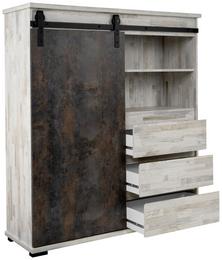Rustikales Highboard in Kiefer und Braun entdecken Rustikales Highboard in Kiefer und Braun entdecken