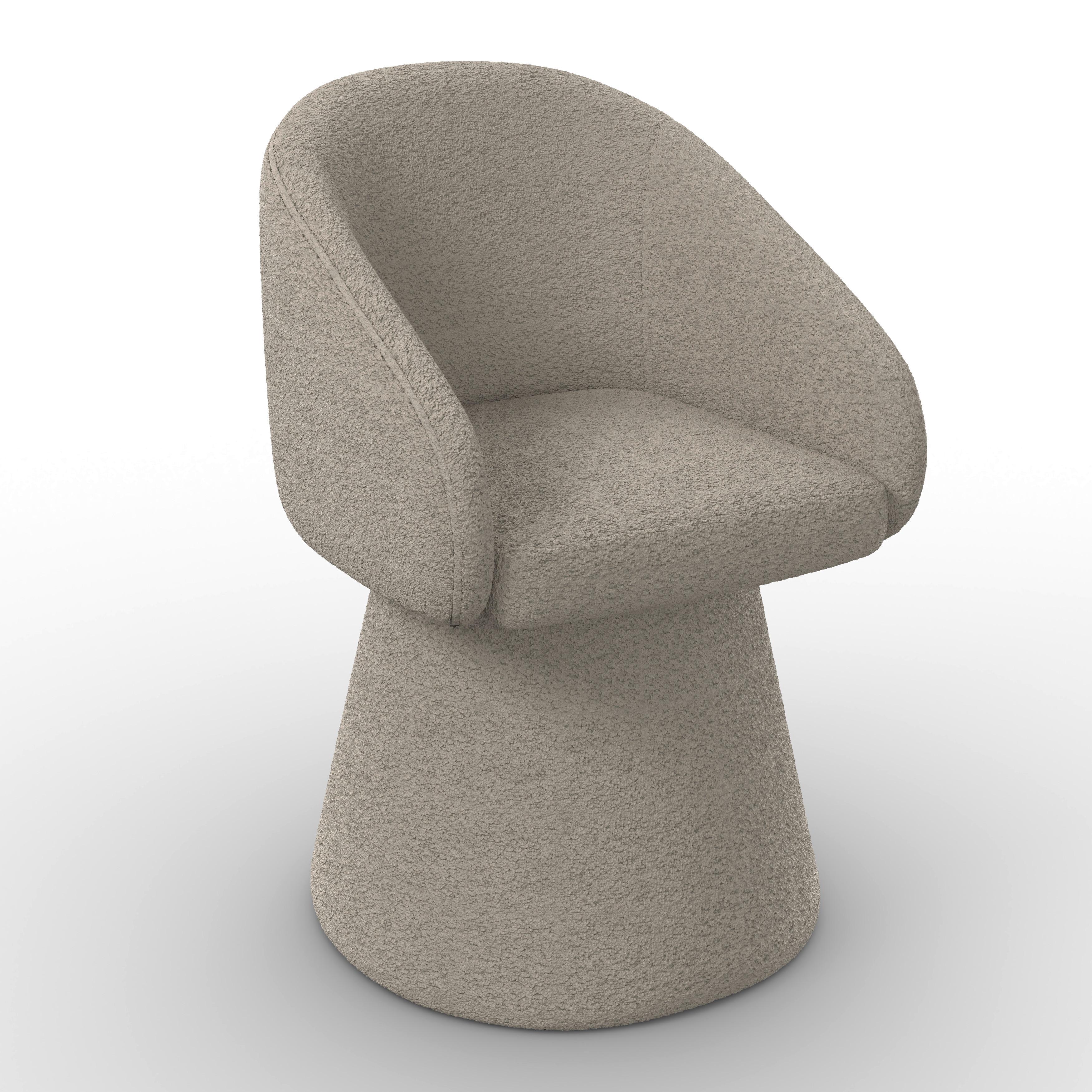 STOLIČKA S PODRÚČKAMI MAIA - sivá, Modern, kov/textil (60/84,5/59cm) - Bessagi Home