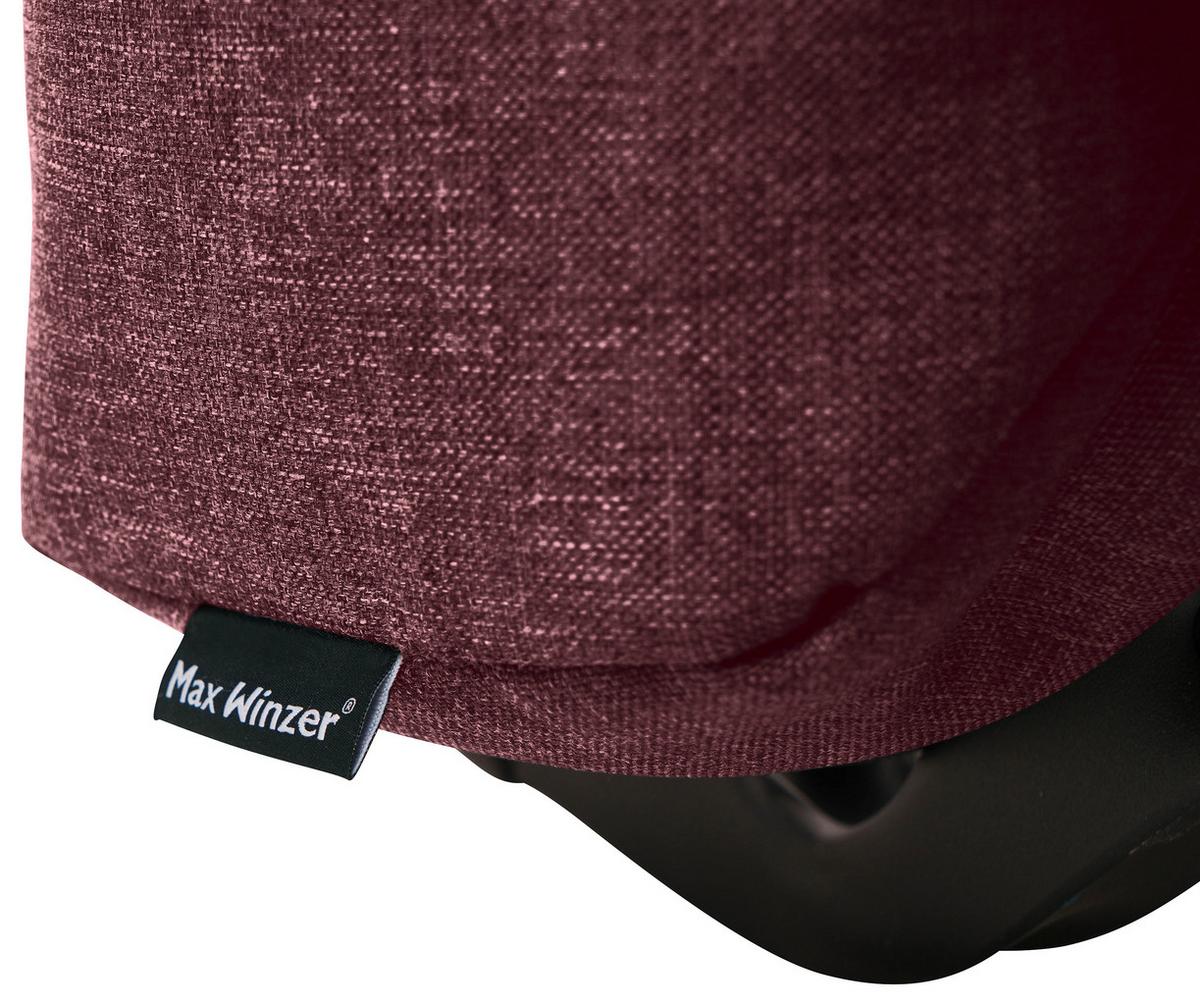 Schlafsofa Columbus Dunkelrot Inkl. Zierkissen - Schwarz/Dunkelrot, Design, Textil (145/84/100cm) - Max Winzer