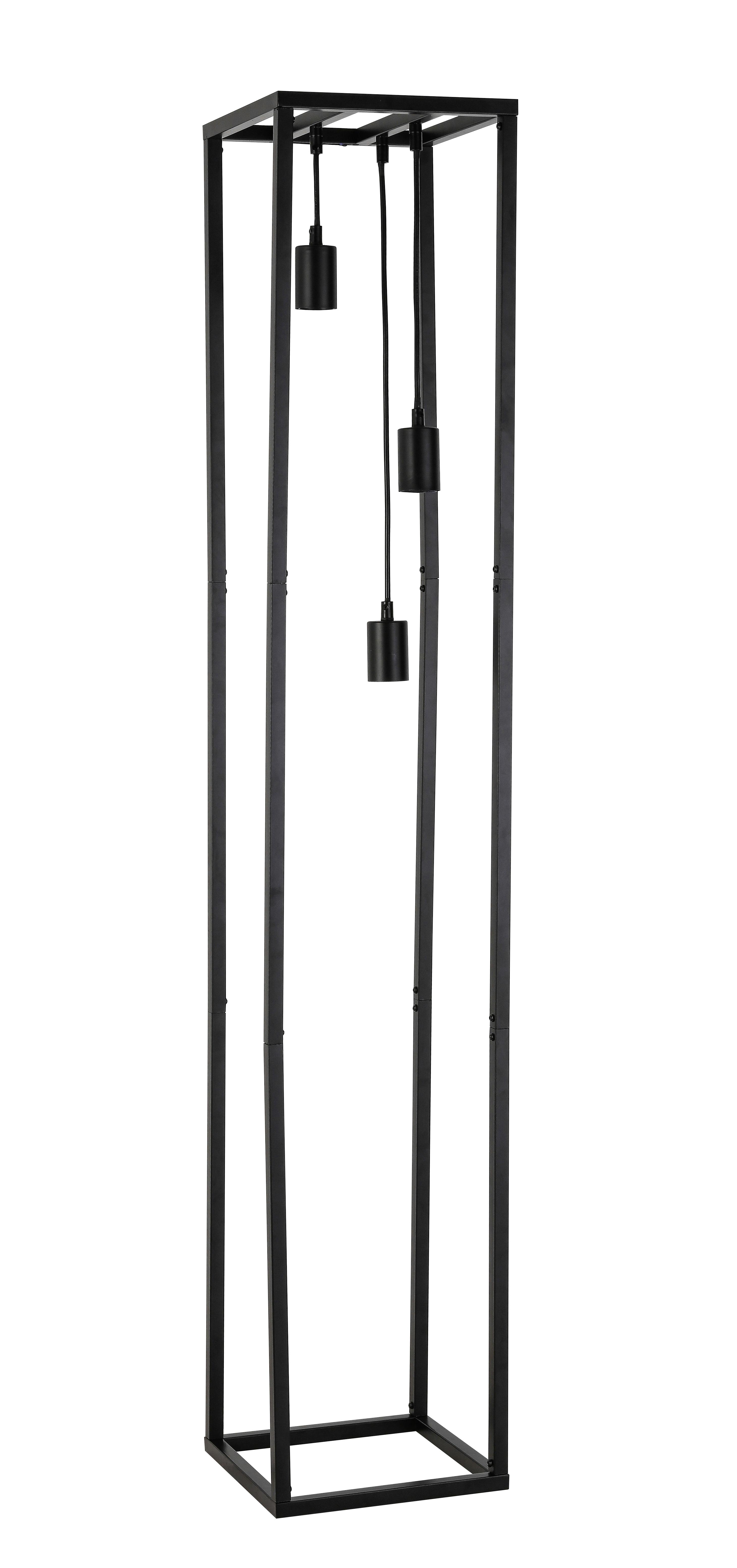 James Wood Stehleuchte Chloe Schwarz Metall Exkl. 3xE27 40W L/B/H: ca. 30/30/140 cm