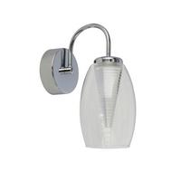 LED-Wandleuchte Cyclone 97292-1cl - Chromfarben, Basics, Glas/Metall (11.5/20/26.5cm)