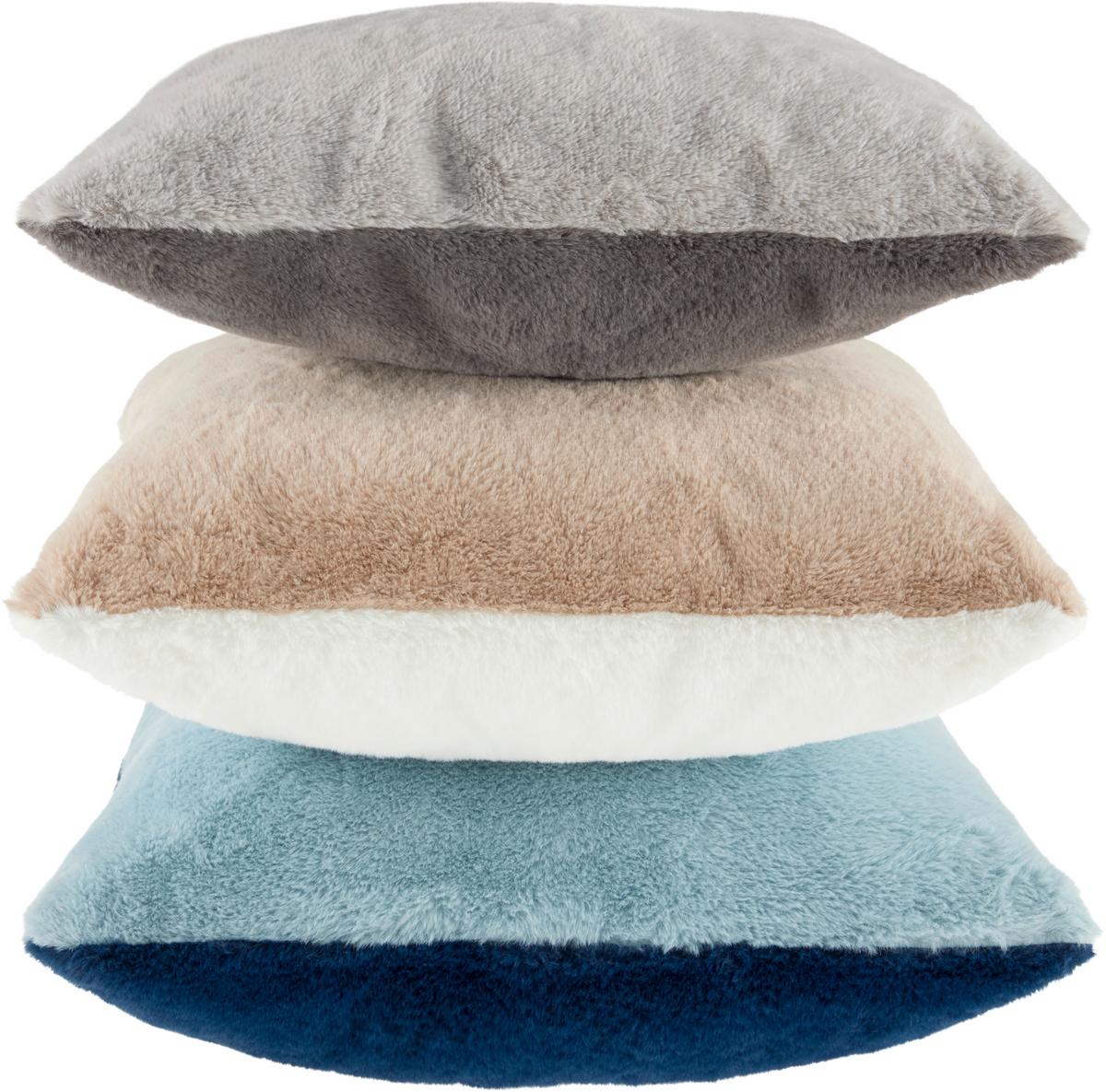 Zierkissen Cozy - Anthrazit/Silberfarben, MODERN, Textil (45/45cm) - Luca Bessoni