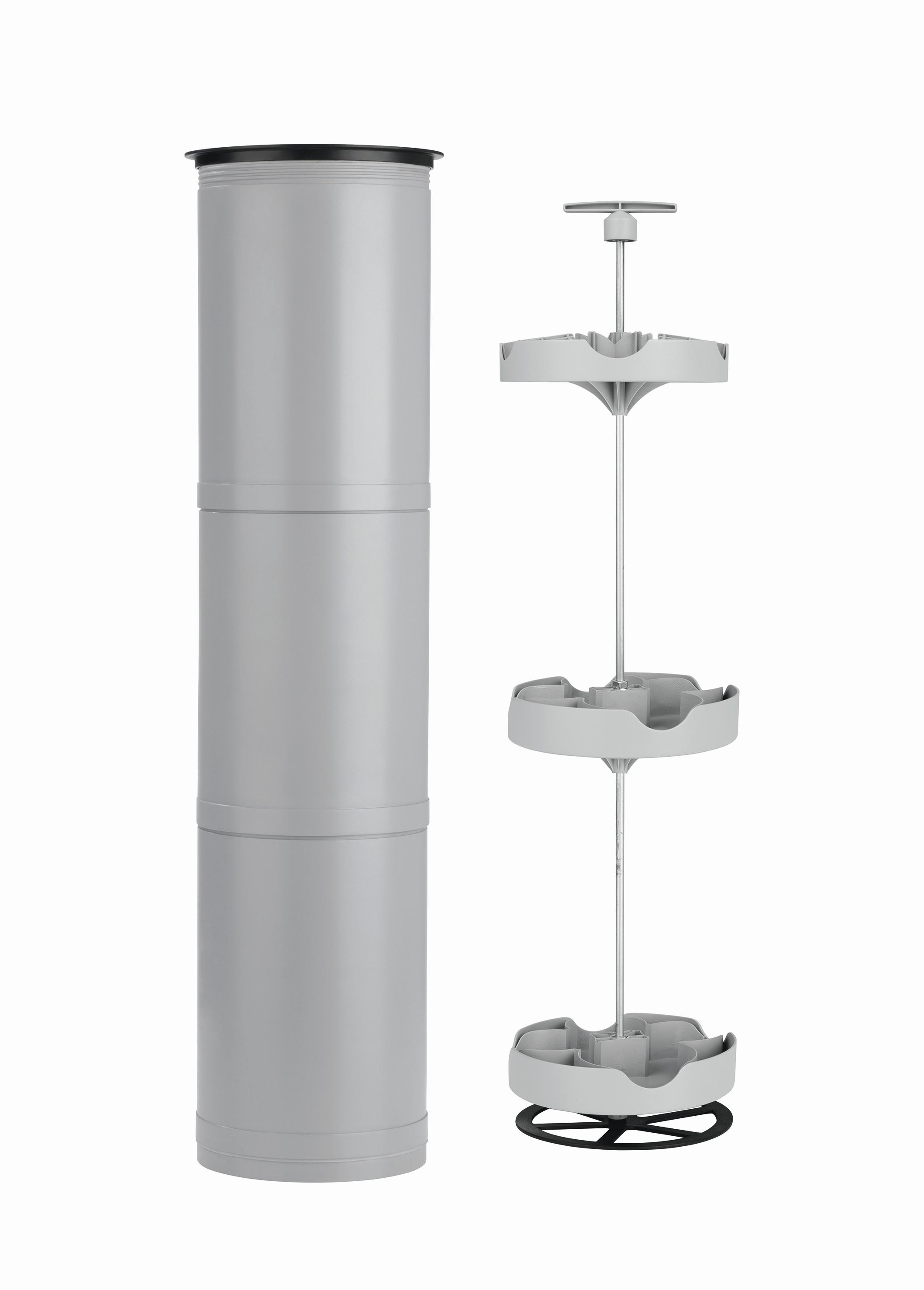 Flaschenkühler Outdoor D: 20 cm - Grau, LIFESTYLE, Kunststoff/Metall (20/90cm)