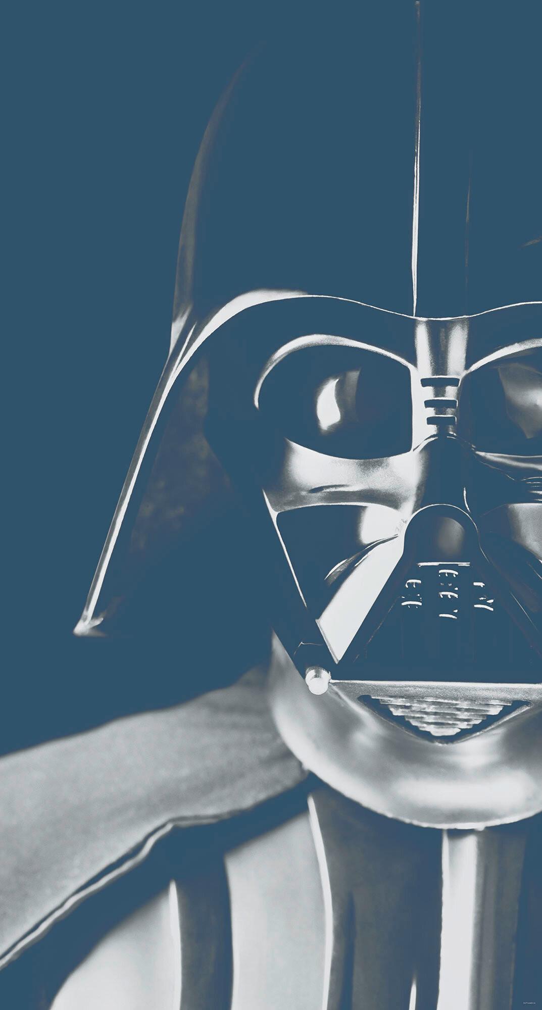 Fototapete Star Wars Icons Vader - Schwarz/Weiß, Trend, Textil (150/280cm)