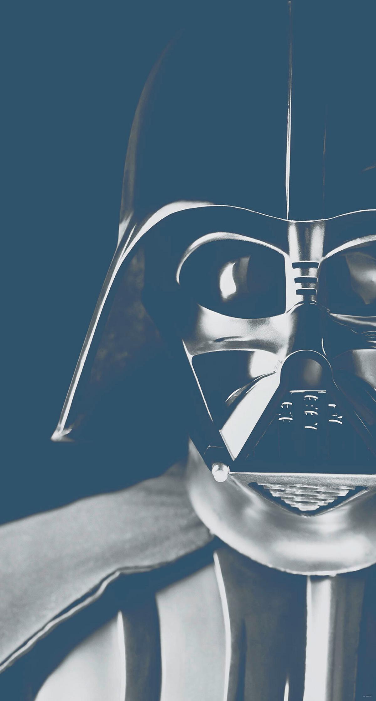 Fototapete Star Wars Icons Vader - Schwarz/Weiß, Trend, Textil (150/280cm)