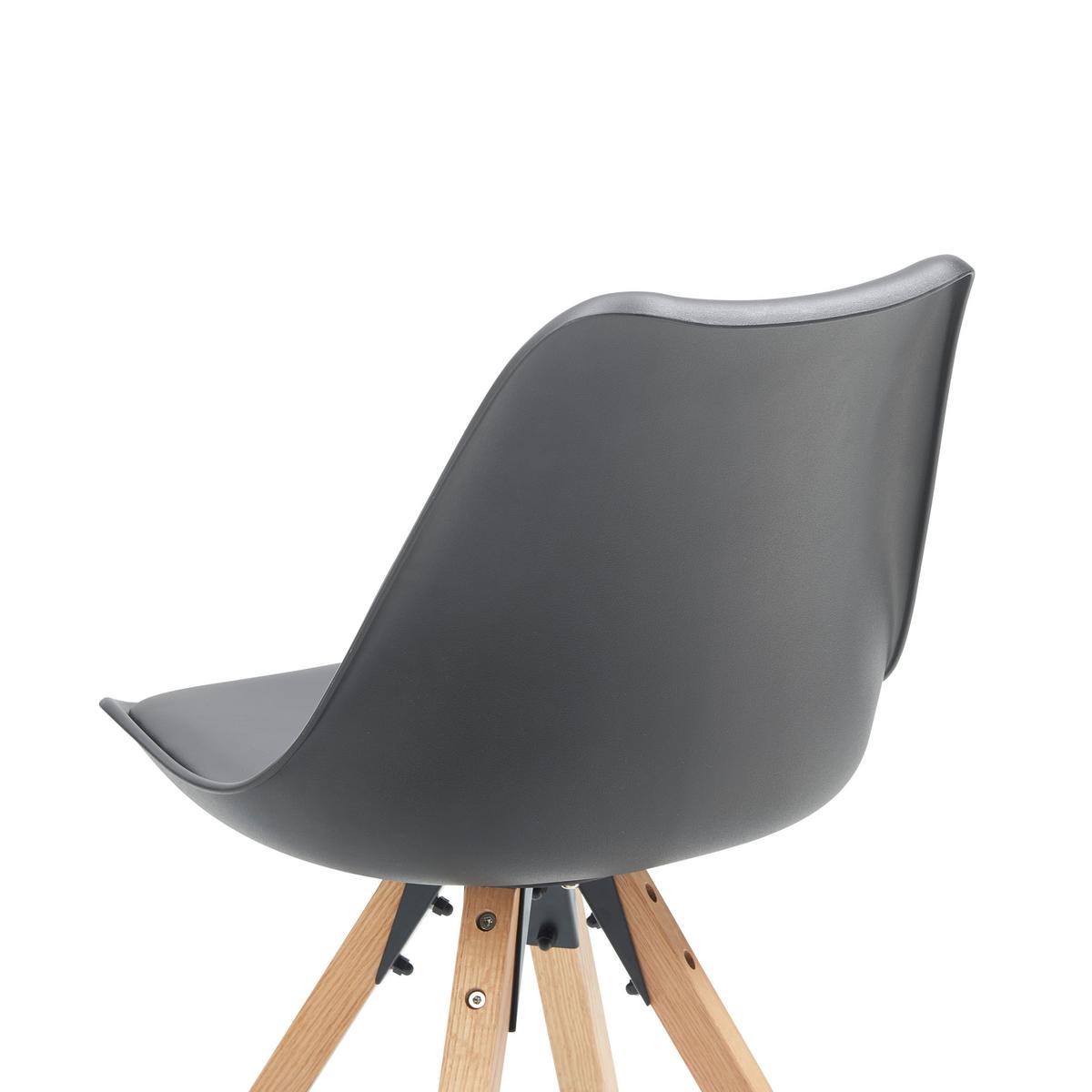 Stuhl Vilnius - Schwarz/Naturfarben, LIFESTYLE, Holz/Kunststoff (48,5/84/55cm) - MID.YOU