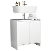 Waschbeckenunterschrank Malira Weiß B: 58 Cm - Weiß, MODERN, Holzwerkstoff (58/60/33cm) - MID.YOU