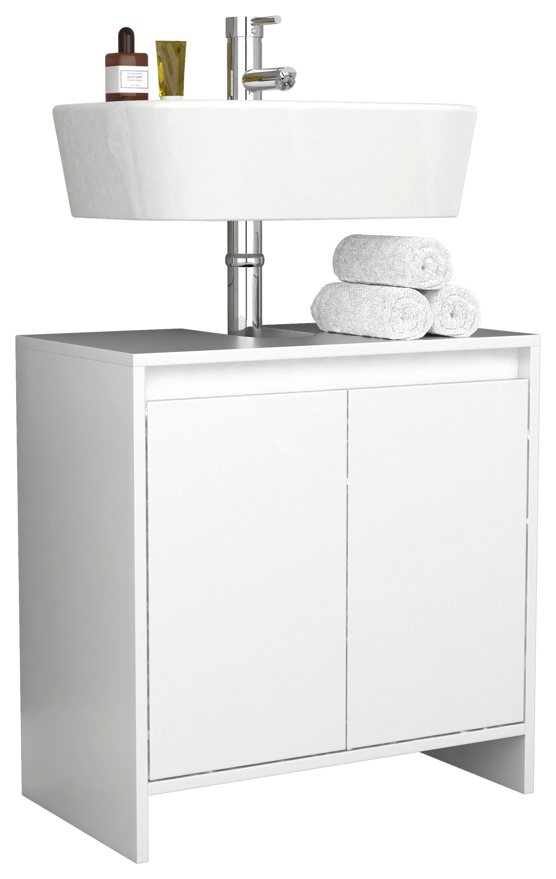 Waschbeckenunterschrank Malira Weiß B: 58 Cm