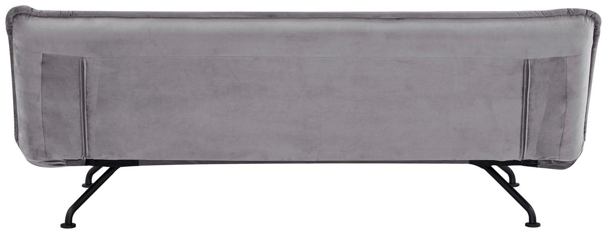 Rozkladacia pohovka TONY, sivý velúr - čierna/sivá, Modern, kov/textil (190/75/89cm) - MID.YOU