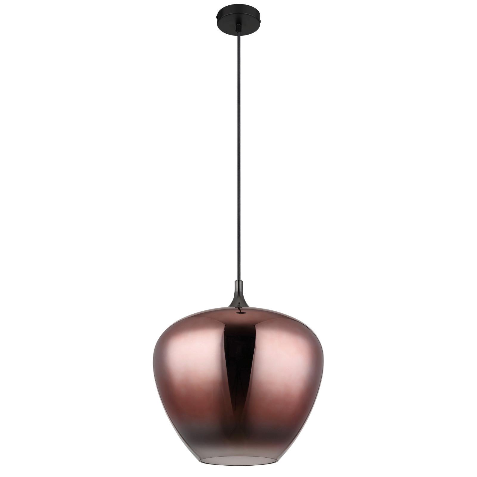 Függőlámpa 15548h2g Maxy - fekete/rézszínű, Design, üveg/fém (40/120cm) - Globo