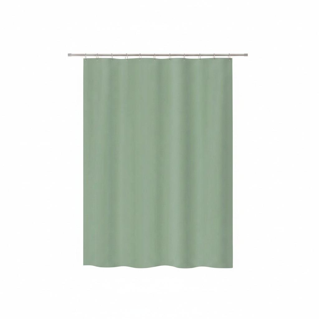 Duschvorhang in Grün Kunststoff - Grün, Basics, Kunststoff (180/200cm) - Spirella
