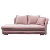 Liege Latte Rosa inkl. Bettkasten Ottomane Rechts - Silberfarben/Rosa, Design, Textil (224/84/99/107cm) - MID.YOU