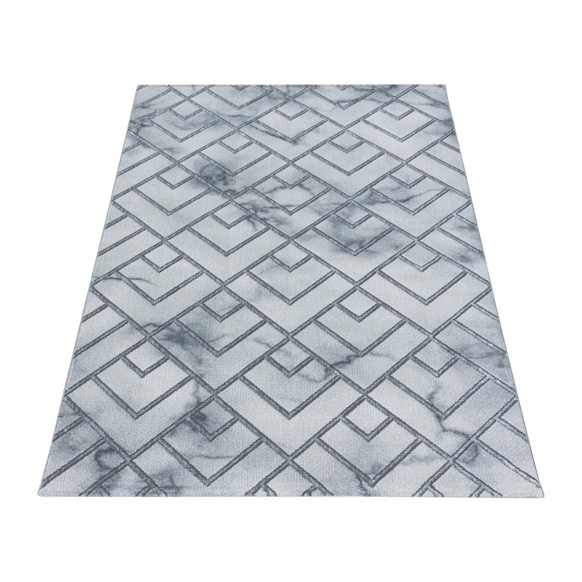 Webteppich Silberfarben Naturfaser Naxos 140x200 cm - Silberfarben, Design, Textil (140/200cm)