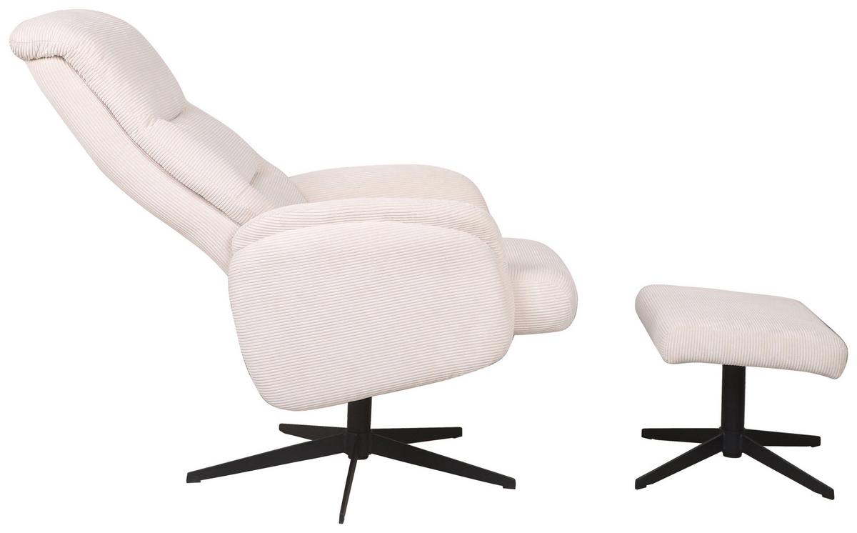 Relaxsessel Star - Beige/Schwarz, MODERN, Textil/Metall (72/105/114cm)